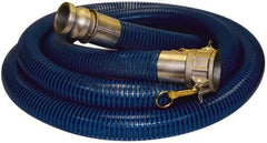 Alliance Hose & Rubber - -40 to 150°F, 1-1/2" Inside x 1.77" Outside Diam, PVC Liquid Suction & Discharge Hose - Transparent Blue, 25' Long, 29 Vacuum Rating, 89 psi Working Pressure - Exact Tool & Supply