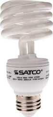 Value Collection - 18 Watt Fluorescent Residential/Office Medium Screw Lamp - 2,700°K Color Temp, 1,140 Lumens, T2, 12,000 hr Avg Life - Exact Tool & Supply