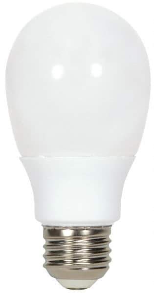 Value Collection - 9 Watt Fluorescent Residential/Office Medium Screw Lamp - 2,700°K Color Temp, 450 Lumens, A19, 6,000 hr Avg Life - Exact Tool & Supply