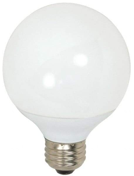Value Collection - 9 Watt Fluorescent Decorative Medium Screw Lamp - 2,700°K Color Temp, 500 Lumens, G25, 10,000 hr Avg Life - Exact Tool & Supply