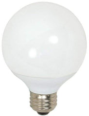 Value Collection - 9 Watt Fluorescent Decorative Medium Screw Lamp - 2,700°K Color Temp, 500 Lumens, G25, 10,000 hr Avg Life - Exact Tool & Supply
