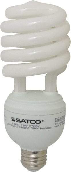 Value Collection - 32 Watt Fluorescent Residential/Office Medium Screw Lamp - 2,700°K Color Temp, 2,000 Lumens, T4, 8,000 hr Avg Life - Exact Tool & Supply