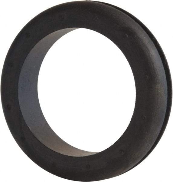 Made in USA - 2-1/8" OD, 1/2" Thick Military Specification Grommet - Buna-N Rubber, 1-3/4" Slot Diam x 1/8" Slot Width - Exact Tool & Supply