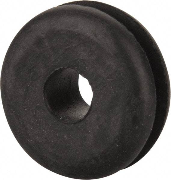 Made in USA - 1" OD, 3/8" Thick Military Specification Grommet - Buna-N Rubber, 3/4" Slot Diam x 1/8" Slot Width - Exact Tool & Supply