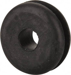 Made in USA - 1" OD, 3/8" Thick Military Specification Grommet - Buna-N Rubber, 3/4" Slot Diam x 1/8" Slot Width - Exact Tool & Supply