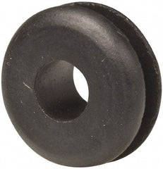 Made in USA - 13/16" OD, 3/8" Thick Military Specification Grommet - Buna-N Rubber, 9/16" Slot Diam x 1/8" Slot Width - Exact Tool & Supply