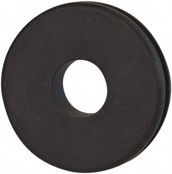 Made in USA - 1-1/2" OD, 5/16" Thick Military Specification Grommet - Buna-N Rubber, 1-1/4" Slot Diam x 1/8" Slot Width - Exact Tool & Supply