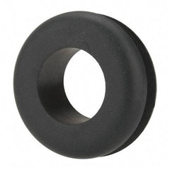 Made in USA - 1-5/16" OD, 1/2" Thick Military Specification Grommet - Buna-N Rubber, 1" Slot Diam x 3/16" Slot Width - Exact Tool & Supply