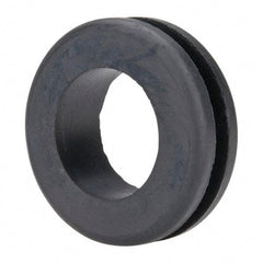 Made in USA - 1-3/4" OD, 9/16" Thick Military Specification Grommet - Buna-N Rubber, 1-3/8" Slot Diam x 3/16" Slot Width - Exact Tool & Supply