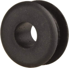 Made in USA - 5/8" OD, 5/16" Thick Military Specification Grommet - Buna-N Rubber, 7/16" Slot Diam x 3/16" Slot Width - Exact Tool & Supply