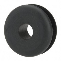 Made in USA - 1" OD, 7/16" Thick Military Specification Grommet - Buna-N Rubber, 3/4" Slot Diam x 3/16" Slot Width - Exact Tool & Supply