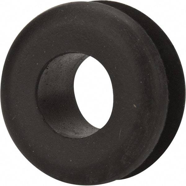Made in USA - 15/16" OD, 7/16" Thick Military Specification Grommet - Buna-N Rubber, 11/16" Slot Diam x 3/16" Slot Width - Exact Tool & Supply