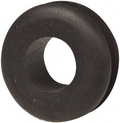 Made in USA - 1-1/16" OD, 7/16" Thick Military Specification Grommet - Buna-N Rubber, 13/16" Slot Diam x 3/16" Slot Width - Exact Tool & Supply