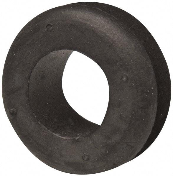 Made in USA - 1-5/16" OD, 11/16" Thick Military Specification Grommet - Buna-N Rubber, 1" Slot Diam x 1/4" Slot Width - Exact Tool & Supply