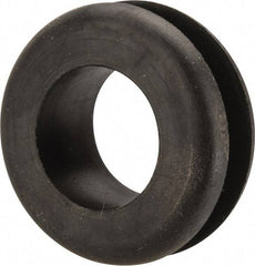 Made in USA - 1-3/8" OD, 9/16" Thick Military Specification Grommet - Buna-N Rubber, 1-1/16" Slot Diam x 1/4" Slot Width - Exact Tool & Supply