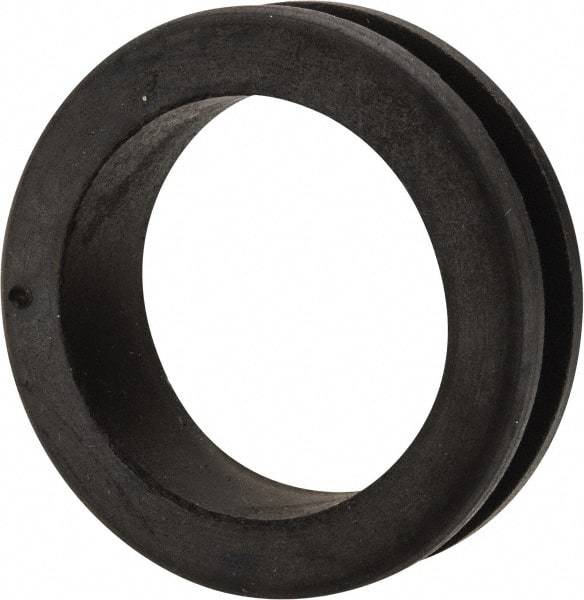 Made in USA - 2-1/8" OD, 5/8" Thick Military Specification Grommet - Buna-N Rubber, 1-3/4" Slot Diam x 1/4" Slot Width - Exact Tool & Supply