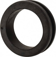 Made in USA - 2-1/8" OD, 5/8" Thick Military Specification Grommet - Buna-N Rubber, 1-3/4" Slot Diam x 1/4" Slot Width - Exact Tool & Supply