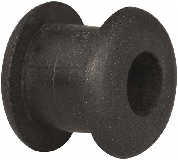 Made in USA - 7/16" OD, 3/8" Thick Military Specification Grommet - Buna-N Rubber, 5/16" Slot Diam x 1/4" Slot Width - Exact Tool & Supply