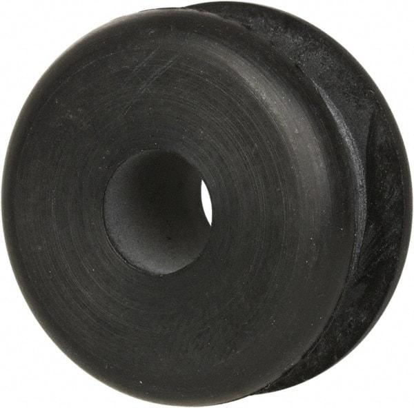 Made in USA - 1" OD, 1/2" Thick Military Specification Grommet - Buna-N Rubber, 3/4" Slot Diam x 1/4" Slot Width - Exact Tool & Supply