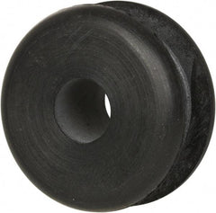 Made in USA - 1" OD, 1/2" Thick Military Specification Grommet - Buna-N Rubber, 3/4" Slot Diam x 1/4" Slot Width - Exact Tool & Supply