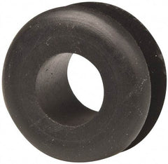 Made in USA - 15/16" OD, 1/2" Thick Military Specification Grommet - Buna-N Rubber, 11/16" Slot Diam x 1/4" Slot Width - Exact Tool & Supply