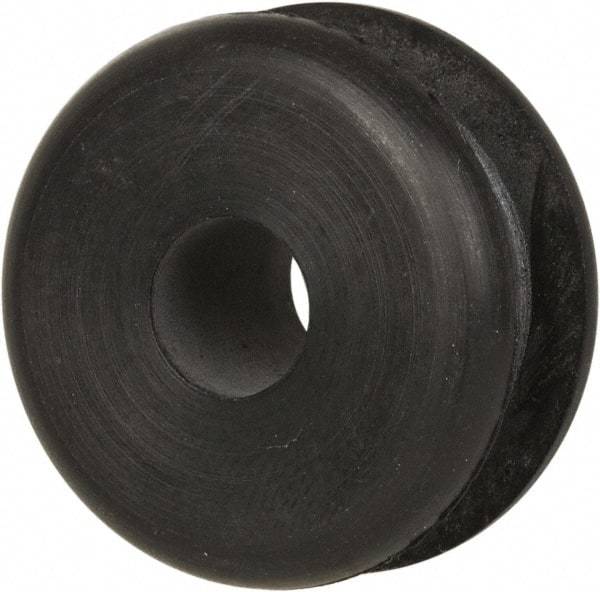 Made in USA - 1-1/16" OD, 1/2" Thick Military Specification Grommet - Buna-N Rubber, 13/16" Slot Diam x 1/4" Slot Width - Exact Tool & Supply