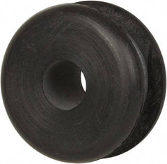 Made in USA - 1-1/16" OD, 1/2" Thick Military Specification Grommet - Buna-N Rubber, 13/16" Slot Diam x 1/4" Slot Width - Exact Tool & Supply