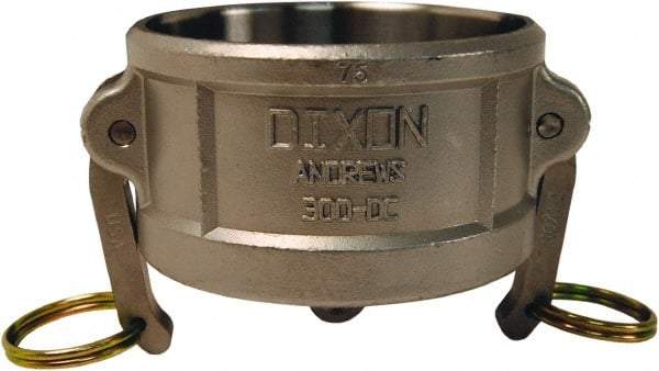 Dixon Valve & Coupling - 5" Stainless Steel Cam & Groove Suction & Discharge Hose Dust Cap For Use with Adapters - Part DC, 75 Max psi - Exact Tool & Supply