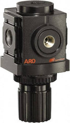 ARO/Ingersoll-Rand - 3/8 NPT Port, 113 CFM, Aluminum Compact Regulator - 0 to 140 psi Range, 250 Max psi Supply Pressure, 1/8" Gauge Port Thread, 2.705" Wide x 4.772" High - Exact Tool & Supply