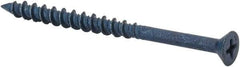 Elco - 3/16" Diam, 2-3/4" OAL, Phillips Drive, Concrete Screw & Masonry Fastener - Steel, Blue StalGard Finish, Includes #2 Drill Bit - Exact Tool & Supply
