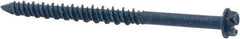Elco - 3/16" Diam, 2-3/4" Length Under Head, Hex Drive, Concrete Screw & Masonry Fastener - Steel, Blue StalGard Finish, Includes 5/16" Drill Bit - Exact Tool & Supply
