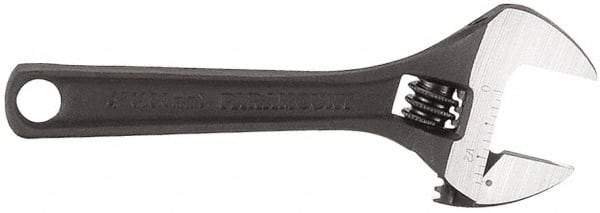 Paramount - 1/2" Jaw Capacity, 4" Standard Adjustable Wrench - Chrome Vanadium Steel, Black Finish - Exact Tool & Supply