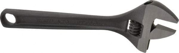 Paramount - 1-1/8" Jaw Capacity, 8" Standard Adjustable Wrench - Chrome Vanadium Steel, Black Finish - Exact Tool & Supply