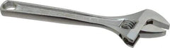 Paramount - 1-1/8" Jaw Capacity, 8" Standard Adjustable Wrench - Chrome Vanadium Steel, Chrome Finish - Exact Tool & Supply
