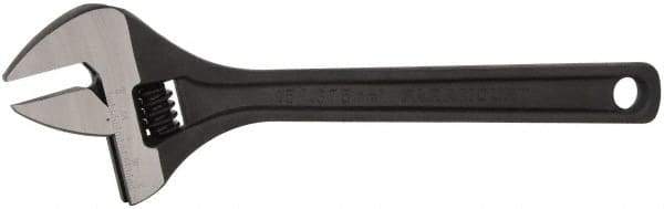 Paramount - 1-11/16" Jaw Capacity, 15" Standard Adjustable Wrench - Chrome Vanadium Steel, Black Finish - Exact Tool & Supply
