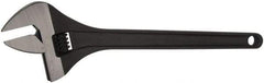 Paramount - 2-1/16" Jaw Capacity, 18" Standard Adjustable Wrench - Chrome Vanadium Steel, Black Finish - Exact Tool & Supply