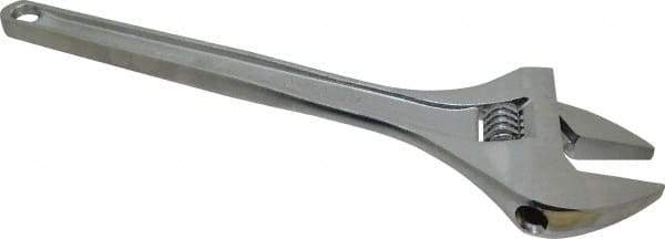 Paramount - 2-1/16" Jaw Capacity, 18" Standard Adjustable Wrench - Chrome Vanadium Steel, Chrome Finish - Exact Tool & Supply