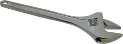 Paramount - 2-1/16" Jaw Capacity, 18" Standard Adjustable Wrench - Chrome Vanadium Steel, Chrome Finish - Exact Tool & Supply
