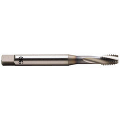 OSG - M16x1.50 Metric Fine, 3 Flute, TiCN Finish Vanadium High Speed Steel Slow Spiral Flute Tap - Exact Tool & Supply