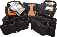 CLC - 29 to 46" Waist Tool Belt - 17 Pocket, 5" Wide, Black, Nylon - Exact Tool & Supply