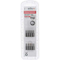 Wiha - 3mm Hex Screwdriver Bit - 1/4" Drive, 1" OAL - Exact Tool & Supply