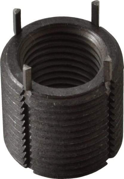 Recoil - M14x1.50 Internal, M20x1.50 External, 20mm Insert Length, Heavy Duty Keylocking Thread Inserts - Carbon Steel, Zinc Phosphate Finish, Grade C1215 - Exact Tool & Supply