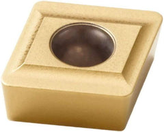 Seco - CCMX09T308 MD09 Grade F40M Carbide Milling Insert - TiAlN/TiN Finish, 0.156" Thick, 3/8" Inscribed Circle, 0.031" Corner Radius - Exact Tool & Supply