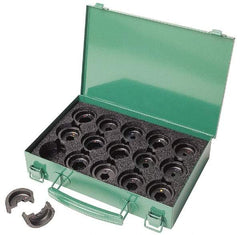 Greenlee - 8 AWG - 2/0 AWG Crimping Die Set - Use with Mfr's # EK410L11 - Exact Tool & Supply