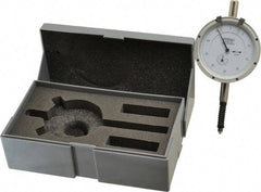 Fowler - 0.4" Range, 0-50-0 Dial Reading, 0.0005" Graduation Dial Drop Indicator - Revolution Counter - Exact Tool & Supply