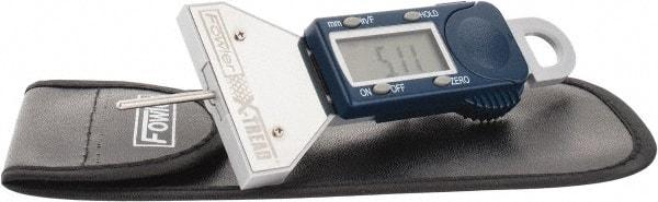 Fowler - 0" to 1" Polycarbonate Electronic Depth Gage - 0.02mm Accuracy, 0.01mm Resolution, 2" Base Length - Exact Tool & Supply