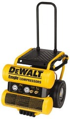 DeWALT - 1.1 HP, 3.8 CFM Wheeled Dolly Style Electric Oil Lube Compressor - Exact Tool & Supply