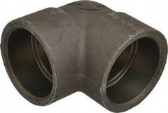 Made in USA - Size 2-1/2", Class 3,000, Forged Carbon Steel Black Pipe 90° Elbow - 3,000 psi, Socket Weld End Connection - Exact Tool & Supply