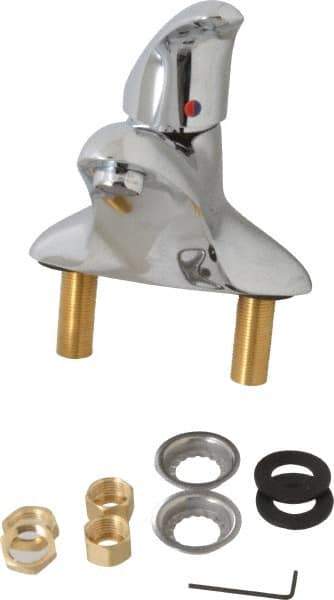 Moen - Lever Handle, Commercial Bathroom Faucet - One Handle, No Drain, Low Spout - Exact Tool & Supply