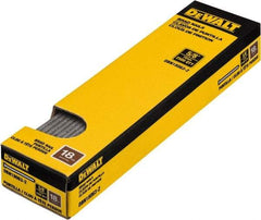 DeWALT - 18 Gauge 1" Long Finishing Nails for Power Nailers - Steel, Bright Finish, Smooth Shank, Straight Stick Collation, Brad Head, Chisel Point - Exact Tool & Supply